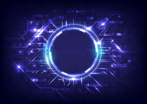 Abstract hi-tech background. Virtual reality high technology. Circuit board.  イラスト素材