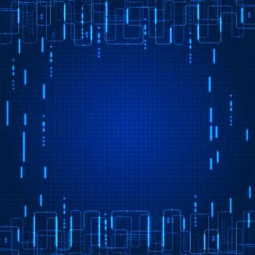 Abstract hi-tech blue background. Vector illustration. イラスト素材