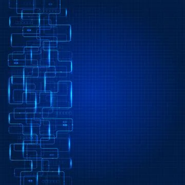 Abstract hi-tech blue background. Vector illustration. Illustrazione stock