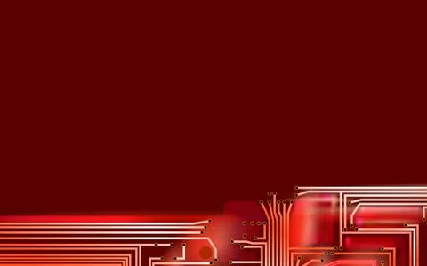 Abstract Hi-tech composition electronic red background. Industrial tech 스톡 일러스트