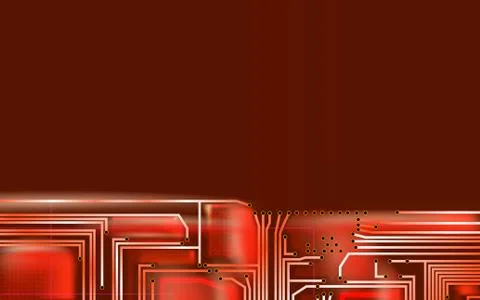 Abstract Hi-tech composition electronic red background. Stock Illustration