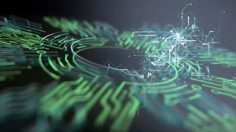Abstract hi-tech computer digital technology concept. Stock Footage 73007977