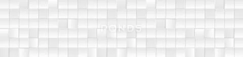 Abstract hi-tech geometric silver grey squares mosaic banner Stock Illustration