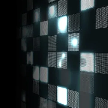 Abstract hi-tech gray background in perspective. Futuristic digital technology Illustrazione stock
