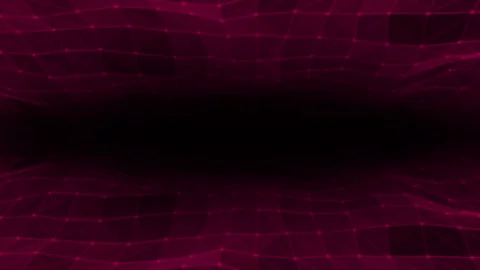 Abstract hi-tech lines and dots futuristic plexus pattern on black background Stock Footage 296087695