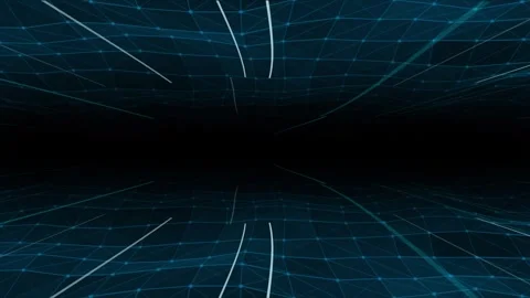 Abstract hi-tech lines and dots futuristic plexus pattern with floating lines on Stock Footage 296087820