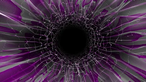 Abstract hi-tech sci-fi wiggling parallel lines on black background Stock Footage 296088042