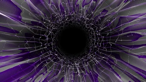 Abstract hi-tech sci-fi wiggling parallel lines on black background Stock Footage 296088066