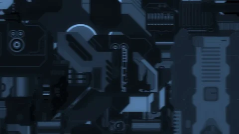 Abstract hi-tech structures background. Seamless looping Stock Footage 129086850