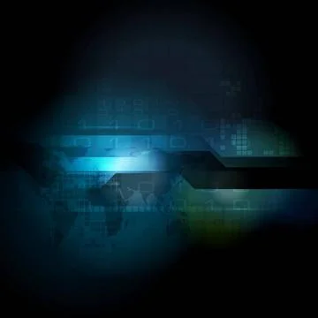 Abstract hi-tech vector design Dark blue vector hi-tech background Copyrig... 스톡 사진