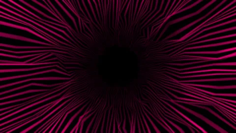 Abstract hi-tech wiggling parallel lines on black background Stock-Footage 296087944