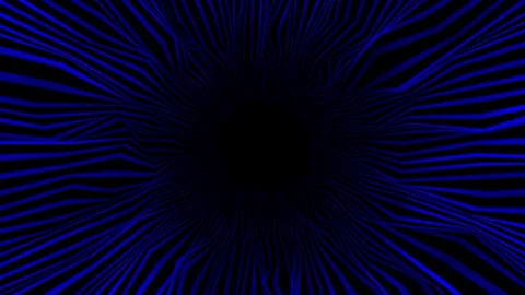 Abstract hi-tech wiggling parallel lines on black background Stock Footage 296087967