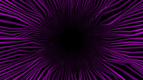 Abstract hi-tech wiggling parallel lines on black background Stock Footage 296087969