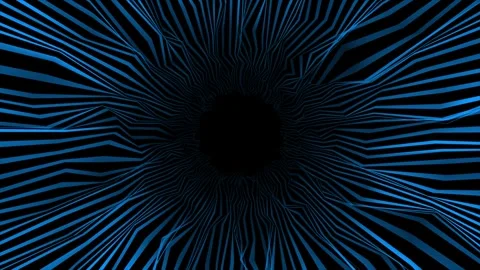 Abstract hi-tech wiggling parallel lines on black background Stock-Footage 296087973