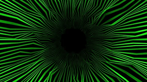 Abstract hi-tech wiggling parallel lines on black background Stock Footage 296087993