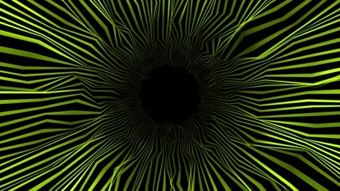 Abstract hi-tech wiggling parallel lines on black background Stock-Footage 296087998