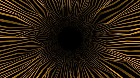 Abstract hi-tech wiggling parallel lines on black background Stock-Footage 296088021