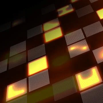 Abstract hi-tech yellow background in perspective. Futuristic digital technology 스톡 일러스트
