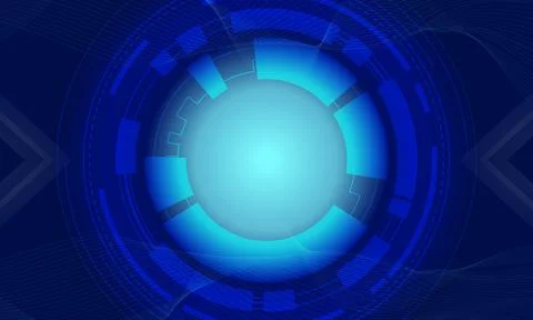 Abstract high blue circle technology modern background. Stock Illustration