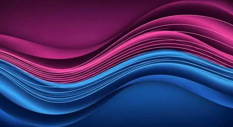 Abstract high contrast background with dark blue and magenta pink wavy line.. Stockillustratie