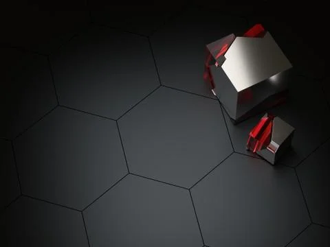 Abstract high details hexagonal technical or sci-fi honeycomb background Stock Illustration