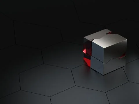 Abstract high details hexagonal technical or sci-fi honeycomb background Stock Illustration