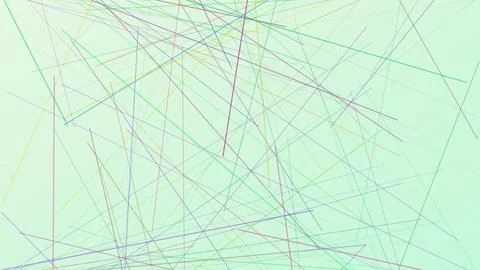 Abstract high-resolution background featuring a chaotic web of thin multi-c.. Stockillustratie