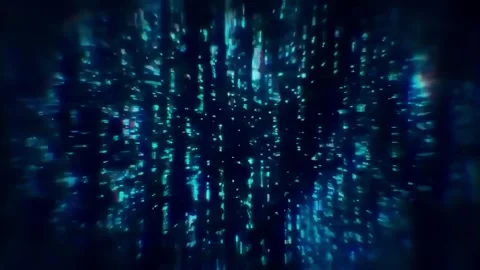 Abstract High Speed Cyber Blue Warp Lights Star Field Travel Loop 動画素材 339289265