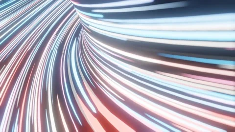 Abstract High Speed Flying Lines, 4K Motion Background Loop, Blur Neon Light Ray Stock Footage 232388088