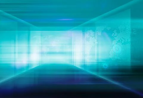 Abstract High Tech 3D Space Background Concept Series Illustrazione stock