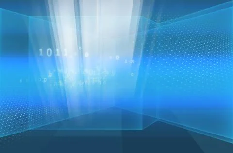 Abstract high tech 3d space digital technology background concept series Illustrazione stock