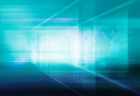 Abstract High Tech 3D Space Digital Technology Background Concept Series Stock Illustration