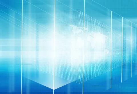 Abstract high tech 3d space concept series Illustrazione stock