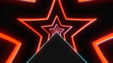 Abstract high-tech background, animation, glowing neon star. Stock Footage 157670495