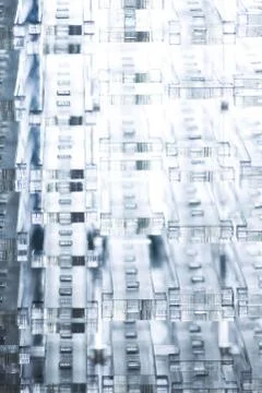 Abstract high-tech background. Details of transparent plastic or glass. Laser Stock Photos