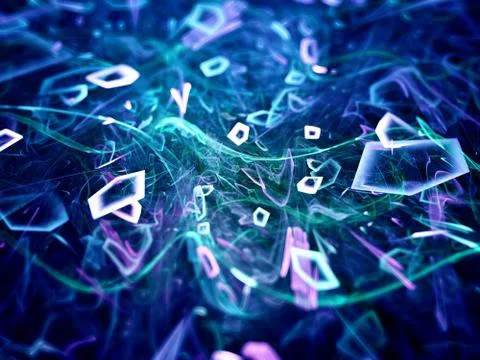 Abstract high tech background fractal with data Stock Illustration