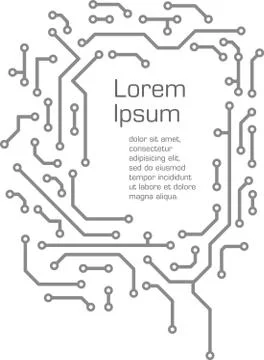 Abstract high tech background in PCB-layout style Stock Illustration
