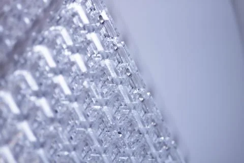 Abstract high-tech background. A sheet of transparent plastic or glass with the Stock Photos