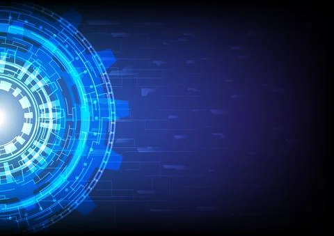 Abstract high tech background. Virtual reality technology innovation. Head-up Illustrazione stock