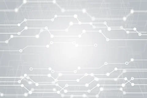 Abstract High Tech Background In White And Gray Tone 스톡 일러스트