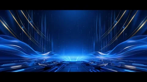 Abstract High Tech Blue Background Loop Stock Footage 332409649