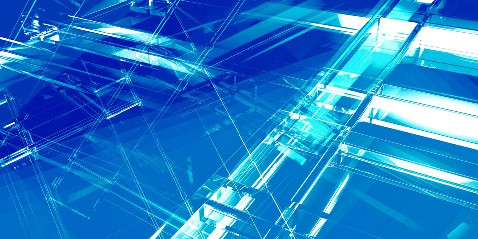 Abstract High-Tech Blue Background Digital Wallpaper Stock Illustration