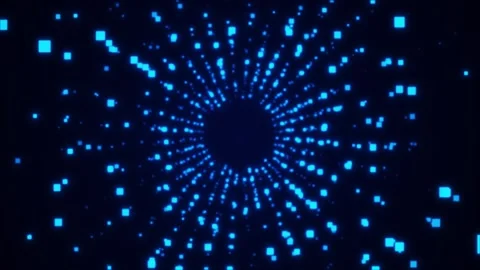 Abstract High Tech Blue Tunnel Stock Footage 314753243
