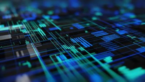 Abstract high tech digital technology background Illustrazione stock