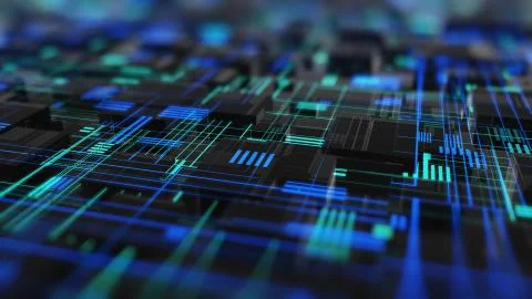 Abstract high tech digital technology background Stock Illustration