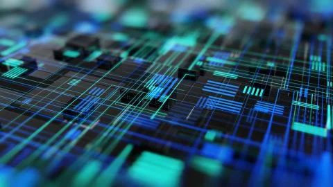 Abstract high tech digital technology background Stock Illustration