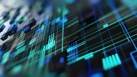 Abstract high tech digital technology background Stock Illustration