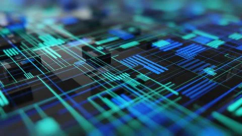 Abstract high tech digital technology background Stock Illustration