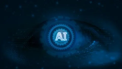 Abstract high tech eye concept illustration Stock Photos