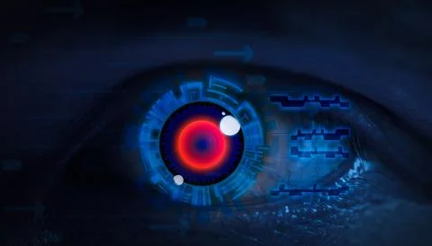Abstract high tech eye concept illustration Stock Photos